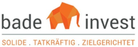 bade invest SOLIDE . TATKRÄFTIG . ZIELGERICHTET Logo (DPMA, 06/03/2014)