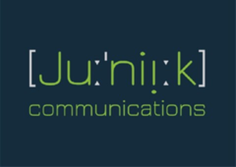 [Ju:'nii:k] communications Logo (DPMA, 22.09.2017)