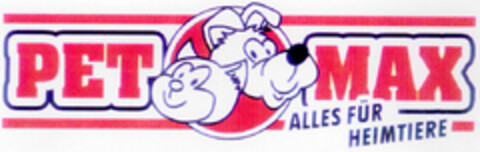 PET MAX ALLES FÜR HEIMTIER Logo (DPMA, 01.03.1996)