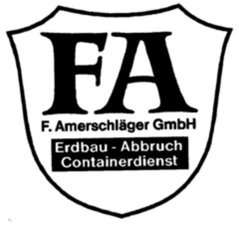 FA F. Amerschläger GmbH Erdbau-Abbruch Containerdienst Logo (DPMA, 26.04.1999)