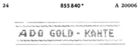 ADO GOLD-KANTE Logo (DPMA, 02/08/1969)