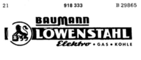 BAUMANN LÖWENSTAHL Logo (DPMA, 09/03/1963)