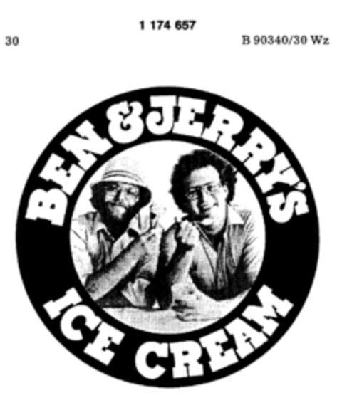 BEN & JERRY'S ICE CREAM Logo (DPMA, 07/11/1990)