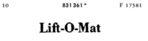 Lift-O-Mat Logo (DPMA, 04.10.1966)