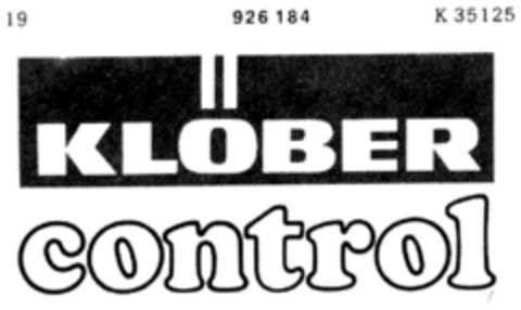 KLÖBER control Logo (DPMA, 05.12.1973)