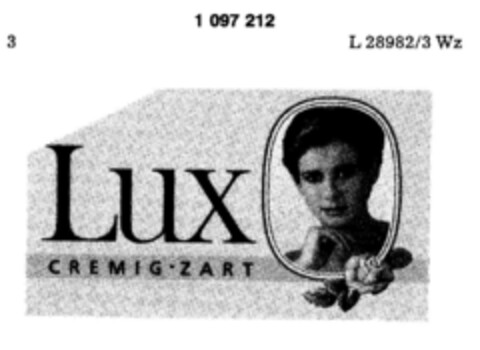 LUX CREMIG ZART Logo (DPMA, 26.03.1986)