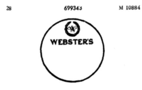 WEBSTER`S Logo (DPMA, 03/13/1956)