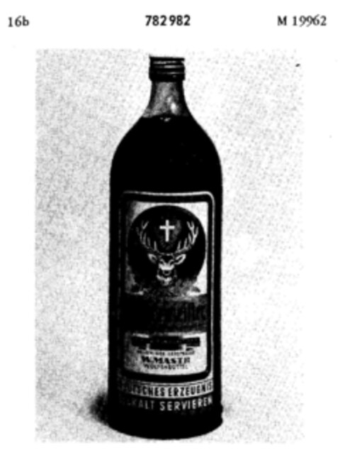 Jägermeister W.MAST WOLFENBÜTTEL DEUTSCHES ERZEUGNIS Logo (DPMA, 09/07/1962)