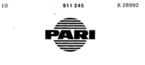 PARI Logo (DPMA, 17.07.1972)