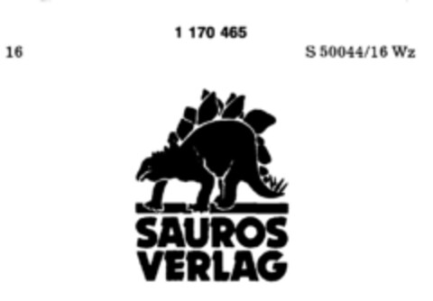 SAUROS VERLAG Logo (DPMA, 19.03.1990)