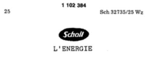 Scholl L`ENERGIE Logo (DPMA, 06/26/1986)