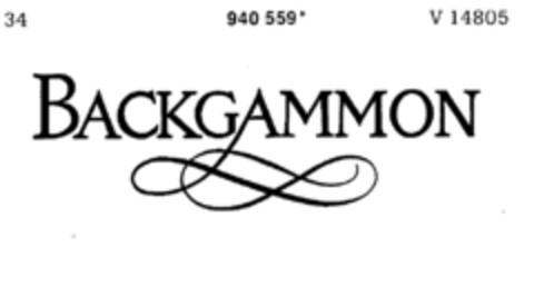 BACKGAMMON Logo (DPMA, 05.09.1975)