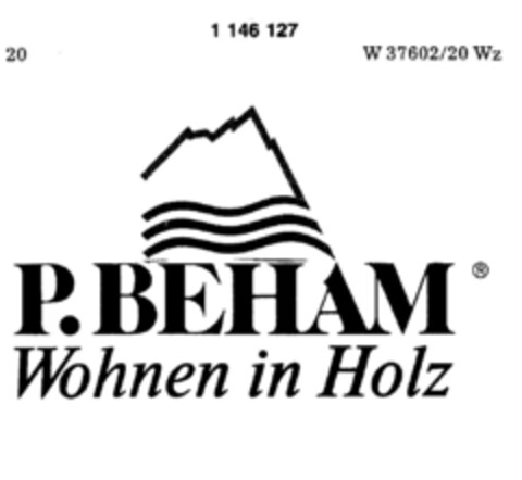 P. BEHAM  Wohnen in Holz Logo (DPMA, 06.11.1987)