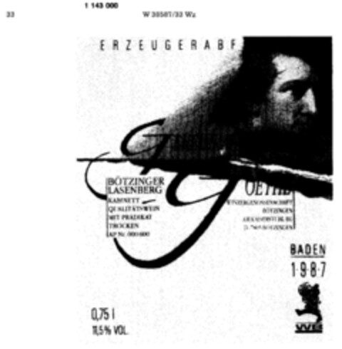 GEHEIMRAT GOETHE Logo (DPMA, 20.10.1988)