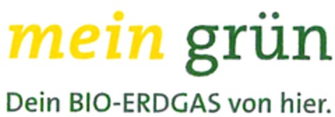 mein grün Dein BIO-ERDGAS von hier. Logo (DPMA, 12/13/2010)