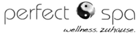 perfect spa wellness. zuhause. Logo (DPMA, 01/07/2014)