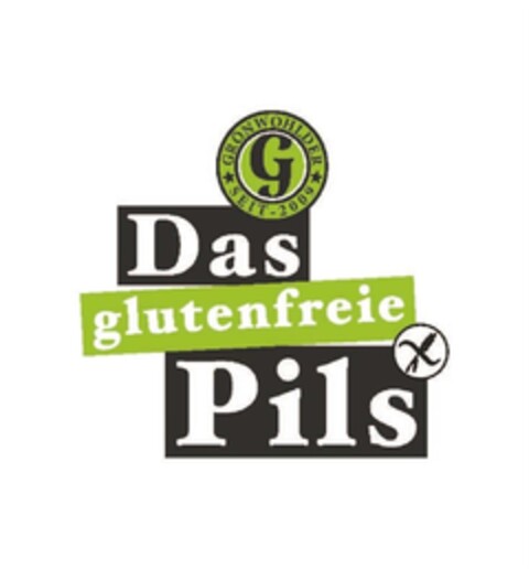 G GRÖNWOHLDER Das glutenfreie Pils Logo (DPMA, 22.08.2017)