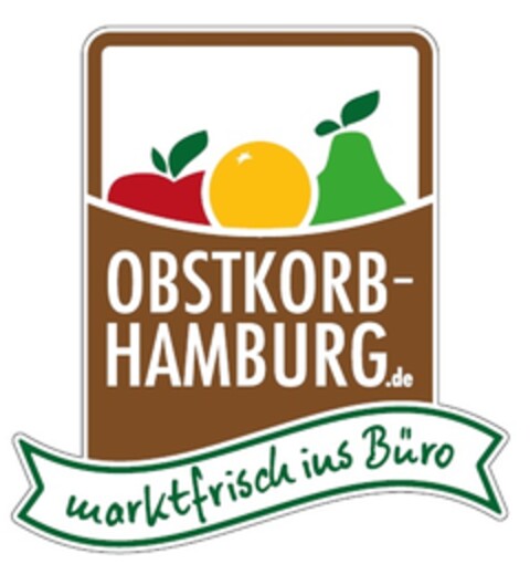 OBSTKORB-HAMBURG.de marktfrisch ins Büro Logo (DPMA, 06.03.2025)
