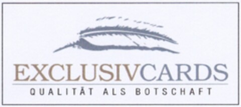 EXCLUSIVCARDS QUALITÄT ALS BOTSCHAFT Logo (DPMA, 25.10.2005)
