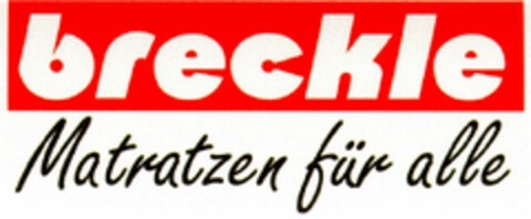 breckle Matratzen für alle Logo (DPMA, 27.03.1996)