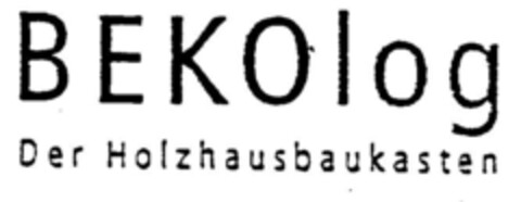 BEKOlog Der Holzhausbaukasten Logo (DPMA, 30.08.1997)