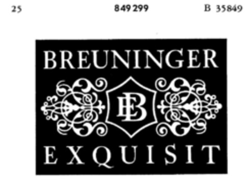 BREUNINGER EXQUISIT Logo (DPMA, 30.04.1966)