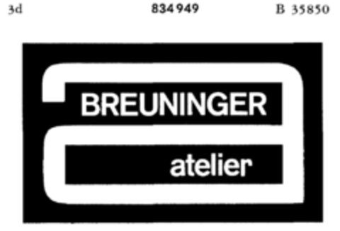 BREUNINGER atelier Logo (DPMA, 04/30/1966)