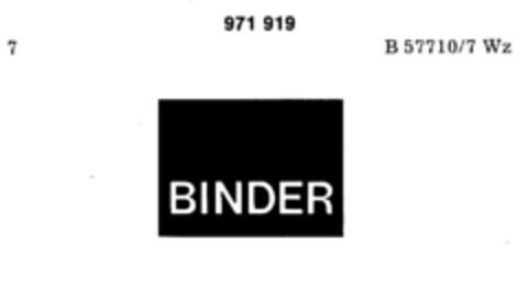 BINDER Logo (DPMA, 18.02.1977)