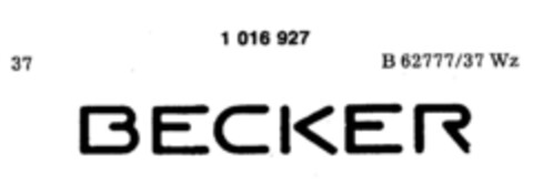 BECKER Logo (DPMA, 04/02/1979)