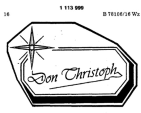 Don Christoph Logo (DPMA, 15.11.1985)