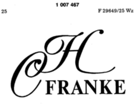 CH FRANKE Logo (DPMA, 12.02.1980)