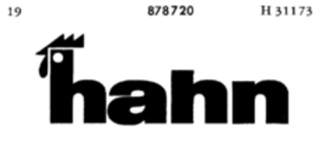 hahn Logo (DPMA, 04.03.1968)