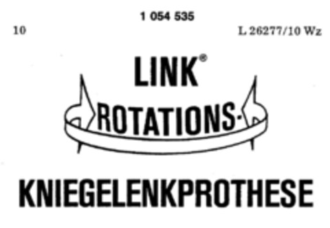 LINK ROTATIONS- KNIEGELENKPROTHESE Logo (DPMA, 18.02.1983)