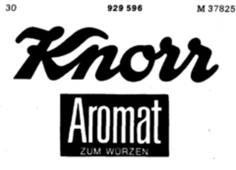 Knorr Aromat ZUM WÜRZEN Logo (DPMA, 09.06.1973)