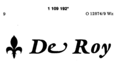 De Roy Logo (DPMA, 10.04.1987)