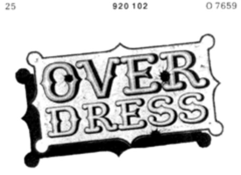 OVER DRESS Logo (DPMA, 08.12.1972)