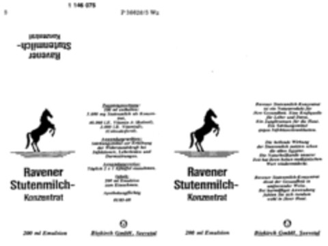 Ravener Stutenmilch-Konzentrat Logo (DPMA, 03.06.1988)