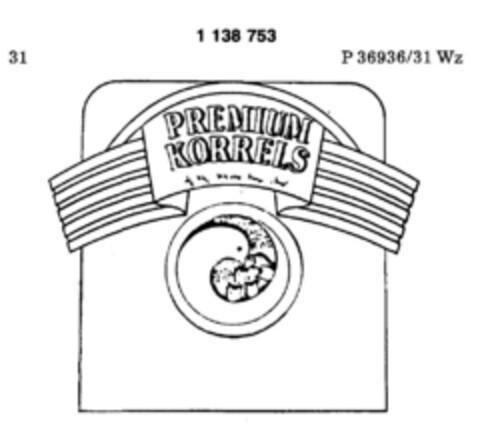 PREMIUM KORRELS Logo (DPMA, 30.08.1988)