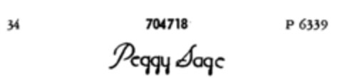 Peggy Sage Logo (DPMA, 13.07.1956)