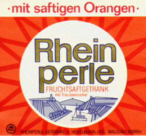Rhein perle FRUCHTSAFTGETRÄNK Logo (DPMA, 22.02.1971)