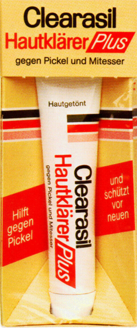 Clearasil Hautklärer Plus gegen Pickel und Mitesser Logo (DPMA, 07.07.1981)