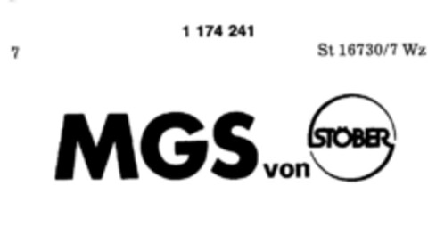 MGS von STÖBER Logo (DPMA, 04/19/1990)