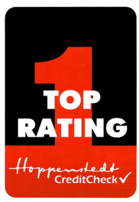 TOP RATING Hoppenstedt CreditCheck Logo (DPMA, 19.01.2011)