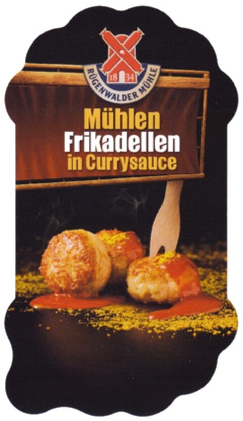 1834 RÜGENWALDER MÜHLE Mühlen Frikadellen in Currysauce Logo (DPMA, 16.01.2014)
