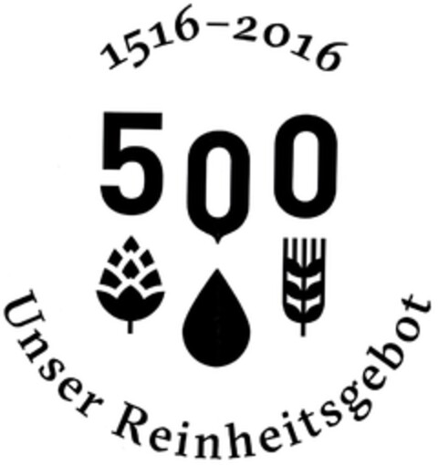 1516-2016 500 Unser Reinheitsgebot Logo (DPMA, 11.12.2014)