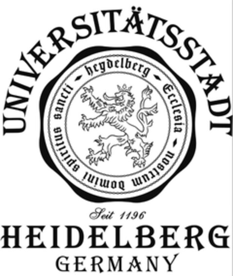 UNIVERSITÄTSSTADT HEIDELBERG GERMANY Seit 1196 Logo (DPMA, 10/30/2015)