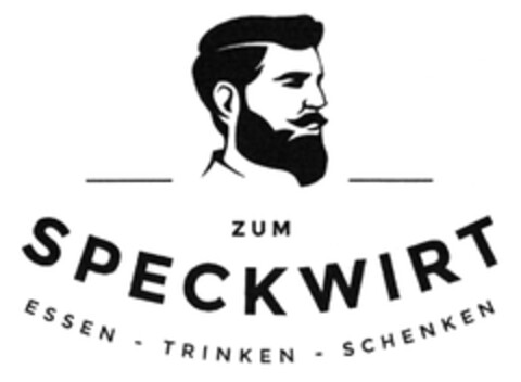 ZUM SPECKWIRT ESSEN - TRINKEN - SCHENKEN Logo (DPMA, 09.05.2018)