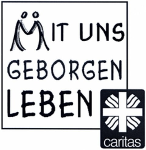 caritas MIT UNS GEBORGEN LEBEN Logo (DPMA, 23.01.2004)