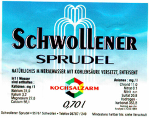 Schwollener Sprudel Logo (DPMA, 22.02.1995)