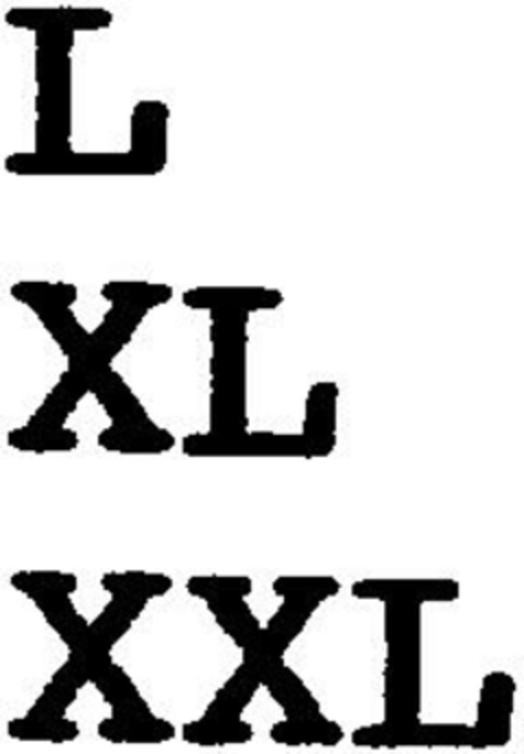 L XL XXL Logo (DPMA, 12/07/1995)